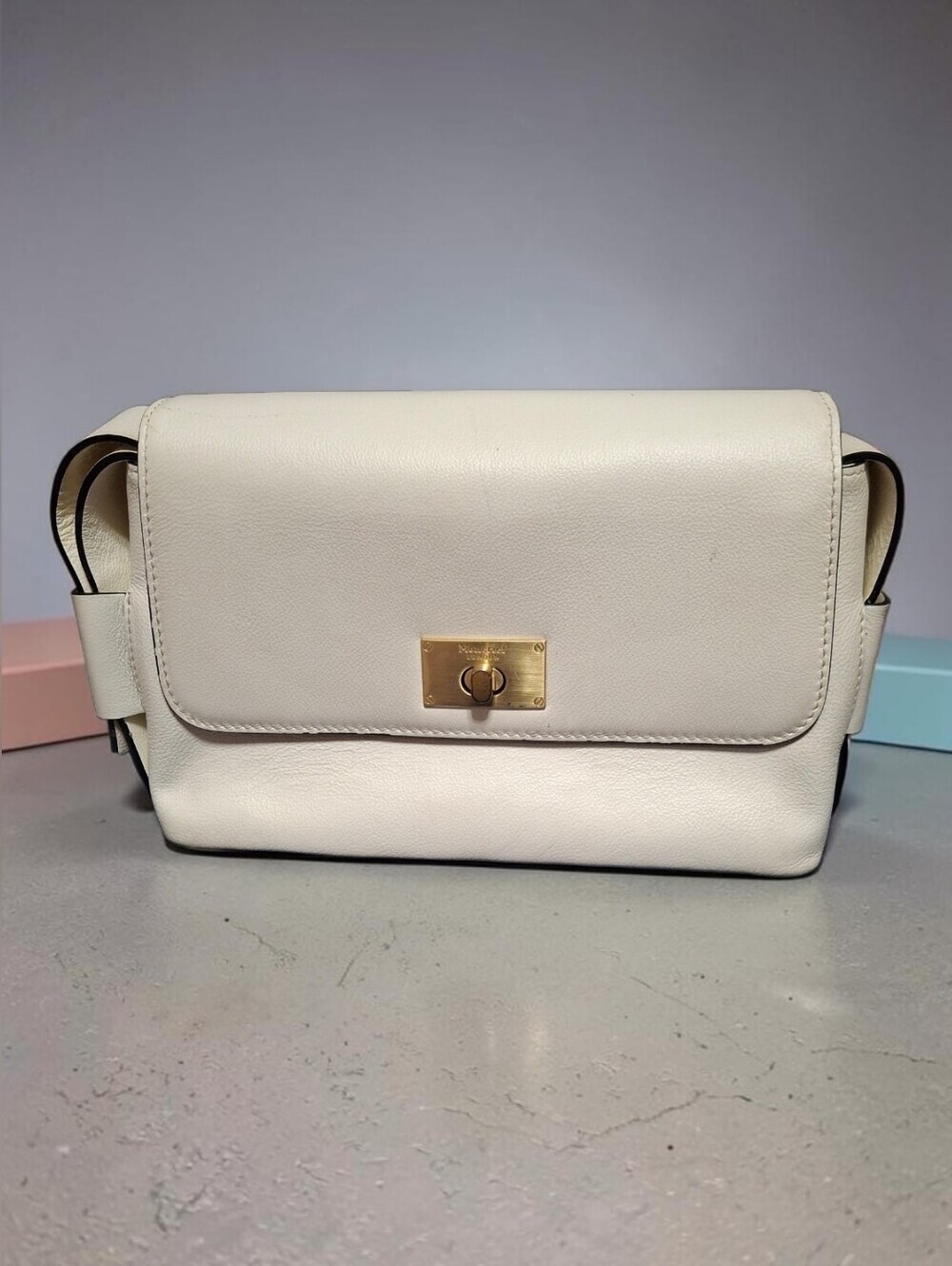 Moncrief Faye White Leather Luxury Shoulder Crossbody Belt Bag